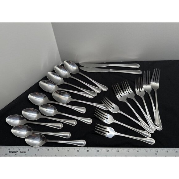 Rogers & Co. Stainless Steel Flatware Rose Trio Set - Picture 1 of 5